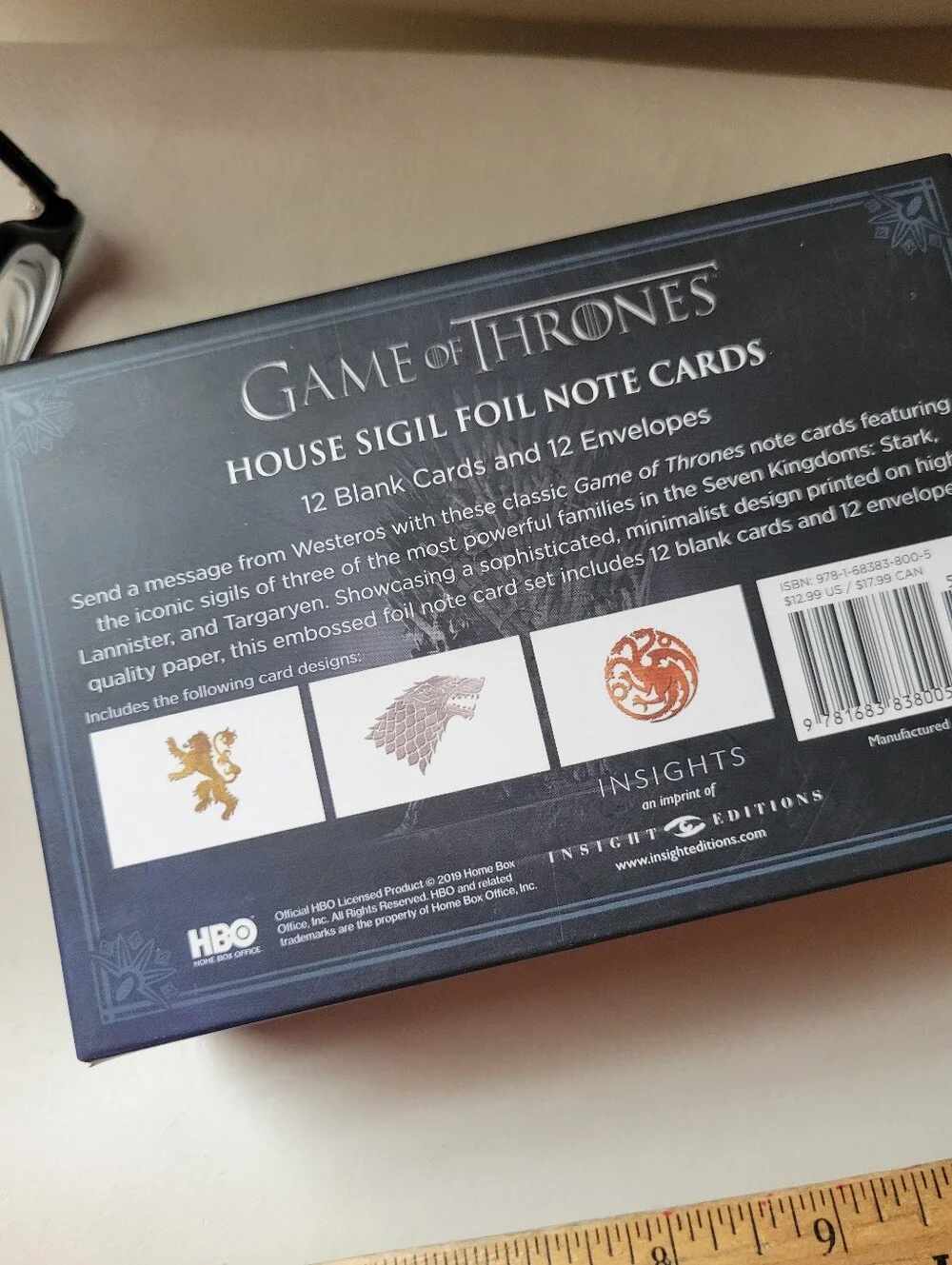 Game Of Thrones House Sigil Note Cards & 